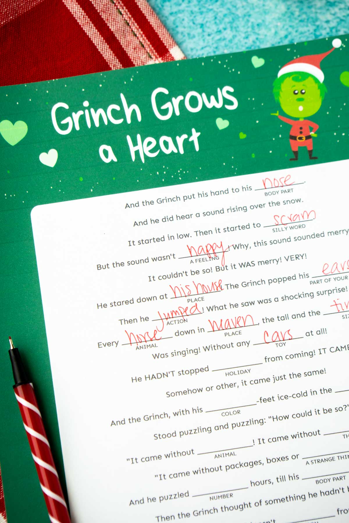 hilarious christmas mad libs {free printable} - play party plan